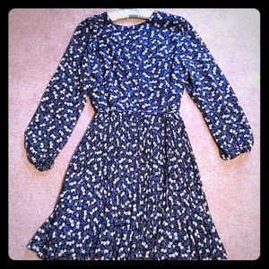 Ann Taylor Petite faux wrap dress with tie